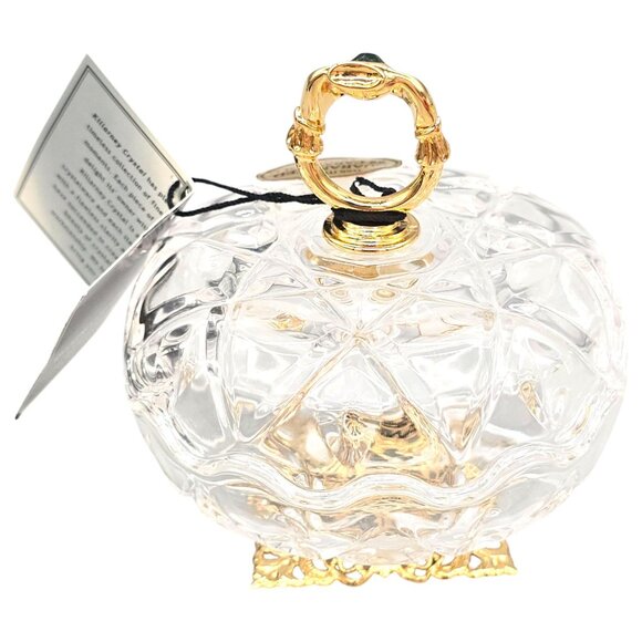 Killarney Crystal Ireland 22K Gold Trinket Dish w/ Emerald Heart Claddagh Accent - Picture 10 of 16